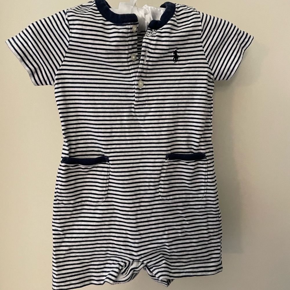 Ralph Lauren 12 month shortall onesie